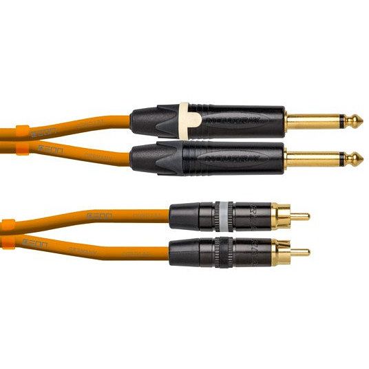 Foto van Cordial ceon dj plug rca 0.6 o 6.3 mm ts jack - rca kabelset