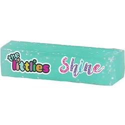Foto van The littlies gum glitter shine junior 6 x 1,5 cm rubber mintgroen