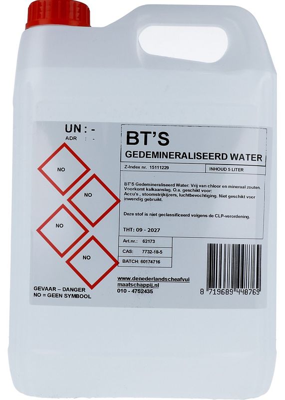 Foto van Bts gedemineraliseerd water