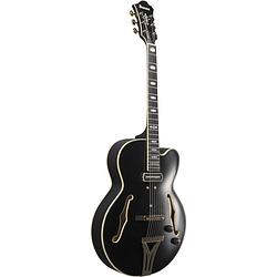 Foto van Ibanez pm3c pat metheny semi-akoestische gitaar met koffer black low gloss