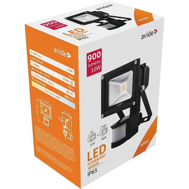 Foto van Avide led flood light 10w nw pir