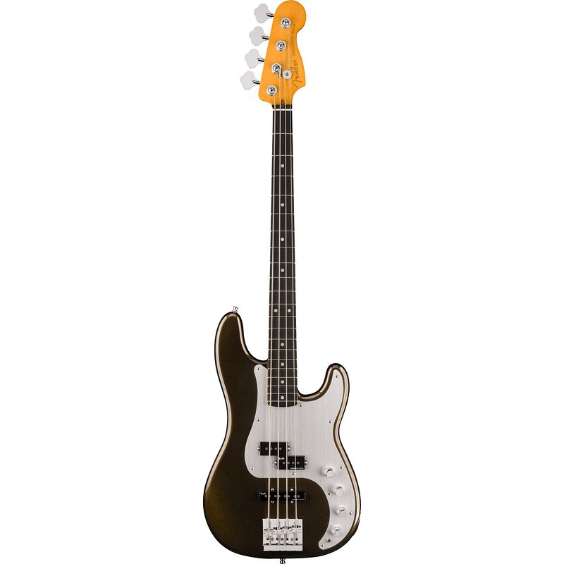 Foto van Fender american ultra ii precision bass eb texas tea elektrische basgitaar met koffer