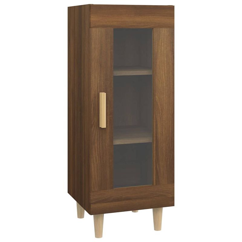 Foto van Vidaxl dressoir 34,5x34x90 cm bewerkt hout bruineikenkleurig