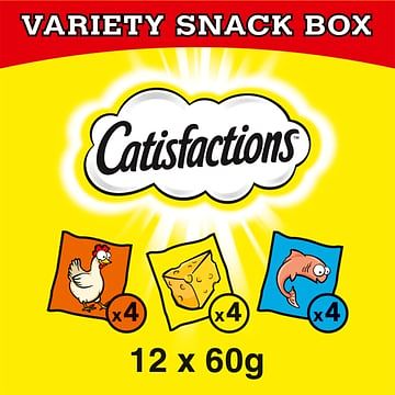 Foto van Catisfactions megabox kattensnacks 12 zakjes a 60g bij jumbo