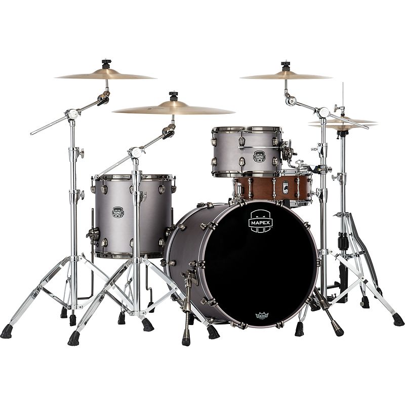 Foto van Mapex se401xhbpg saturn evolution hybrid club gun metal gray 3d. shellset