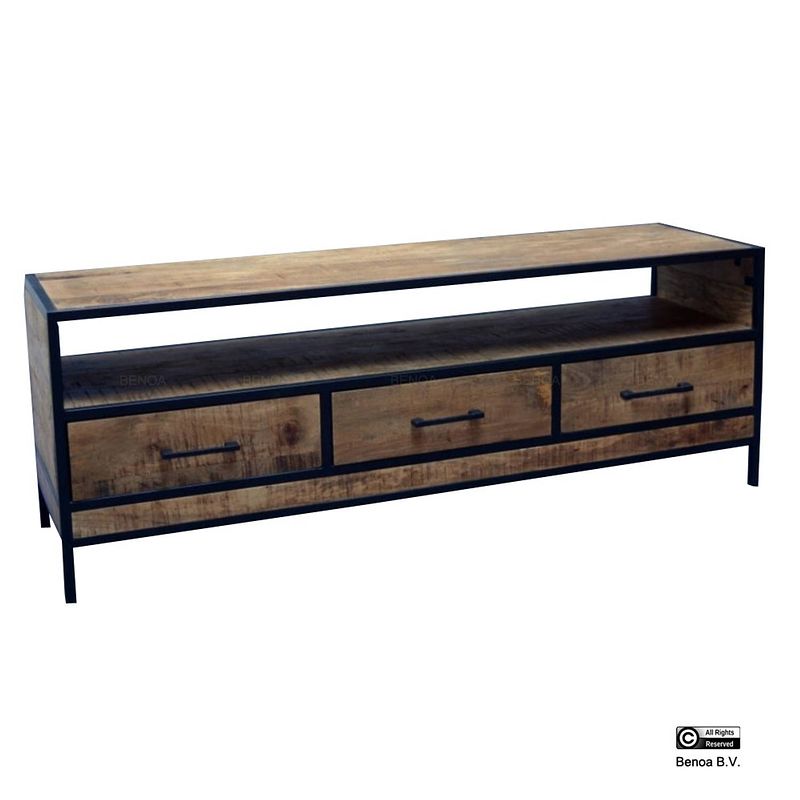 Foto van Benoa knoxville gb 3 drawer tv cabinet 150 cm