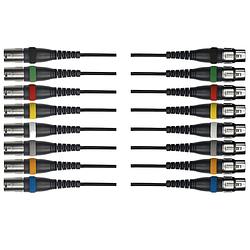 Foto van Yellow cable oc14 multikabel, xlr female- xlr male, 8-weg, 5 meter