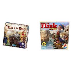 Foto van Spellenbundel - 2 stuks - ticket to ride usa (basisspel) & risk junior