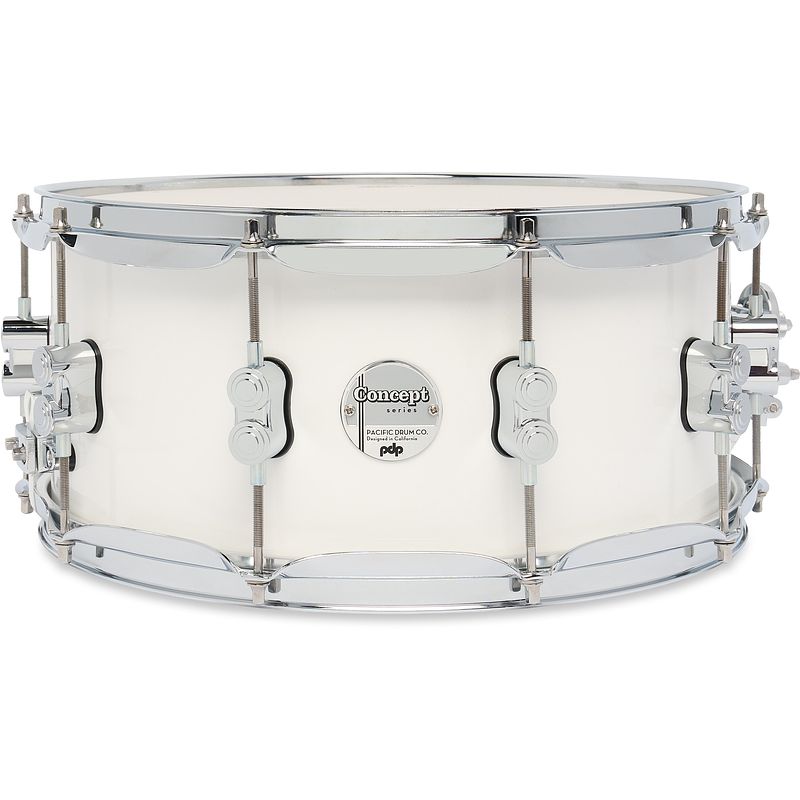 Foto van Pdp drums concept maple pearlescent white lacquer 14 x 6.5 inch snaredrum