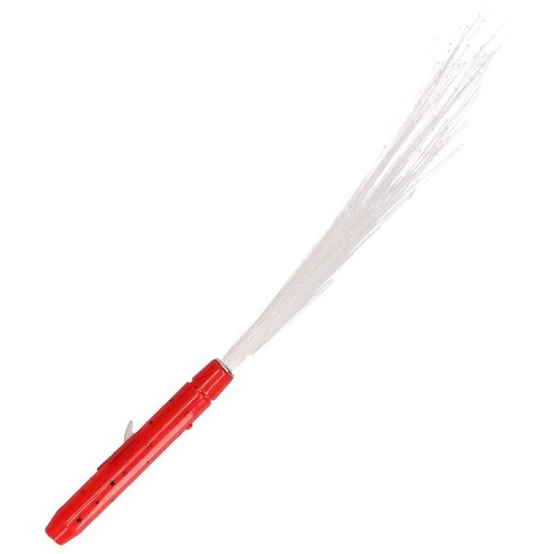 Foto van Gekleurde rode led licht stick met fiber - discolampen