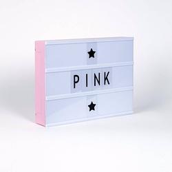 Foto van Deco lichtbak/lightbox roze met letters a4 - lichtbakken
