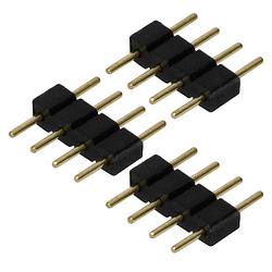 Foto van 3 x 4 pin connector voor rgb strip