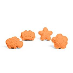 Foto van Bigjigs apricot orange character sand moulds