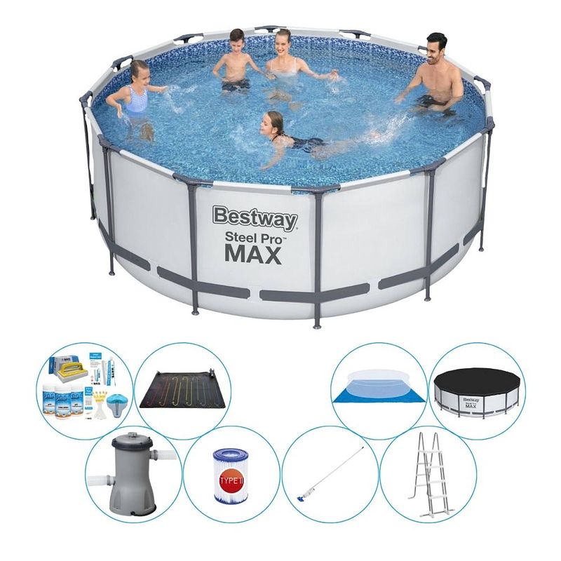 Foto van Bestway steel pro max rond 366x122 cm - zwembad set