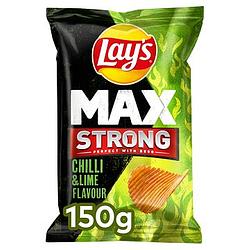 Foto van Lay's max strong chilli & limoen chips 150gr bij jumbo
