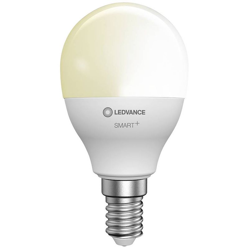 Foto van Ledvance 4058075729100 led-lamp energielabel f (a - g) e14 kogel 4.9 w = 40 w warmwit (ø x h) 47 mm x 47 mm 1 stuk(s)