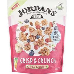 Foto van Jordans crisp & crunch apple & berry haverclusters 400g bij jumbo