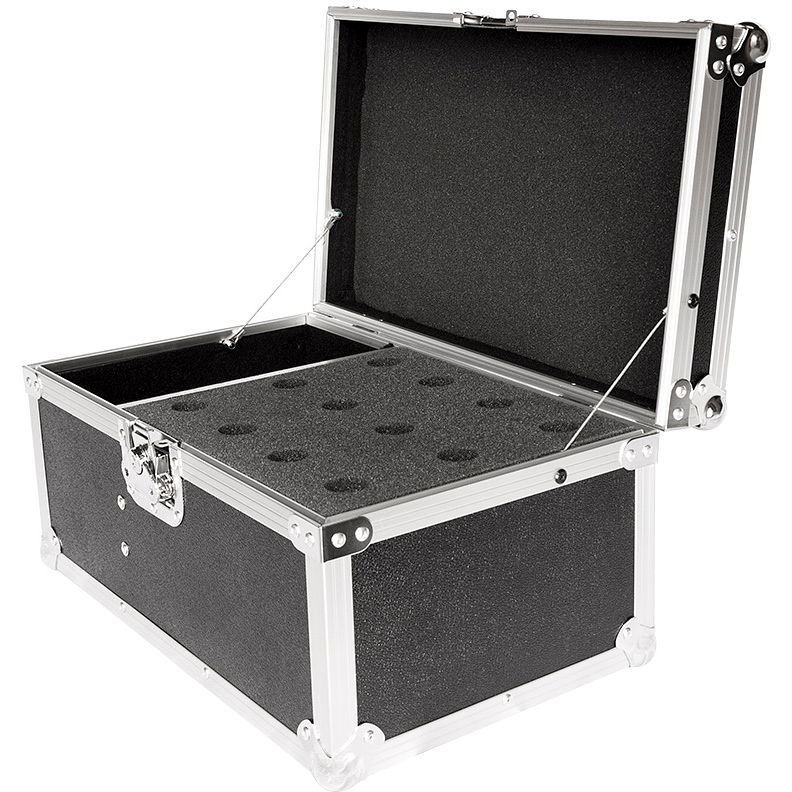 Foto van Prodjuser mic deluxe mk2 flightcase voor 12 microfoons