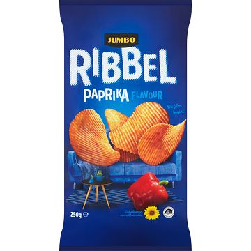 Foto van Jumbo ribbel paprika chips 250g