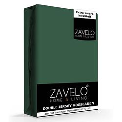 Foto van Zavelo double jersey hoeslaken groen-lits-jumeaux (180x220 cm)