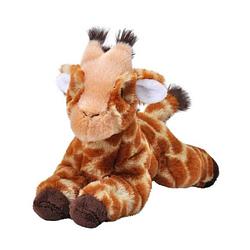 Foto van Wild republic knuffel giraffe ecokins mini junior 20 cm pluche bruin