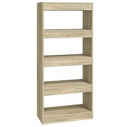 Foto van Vidaxl boekenkast/kamerscherm 60x30x135 cm bewerkt hout sonoma eiken