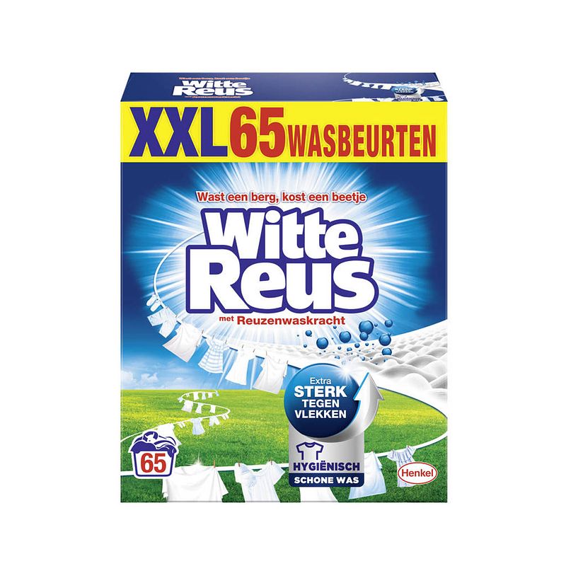 Foto van Witte reus waspoeder - kwartaalverpakking - 65 wasbeurten