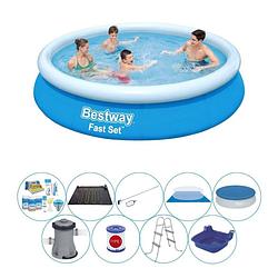 Foto van Bestway fast set rond 366x76 cm - slimme zwembad deal