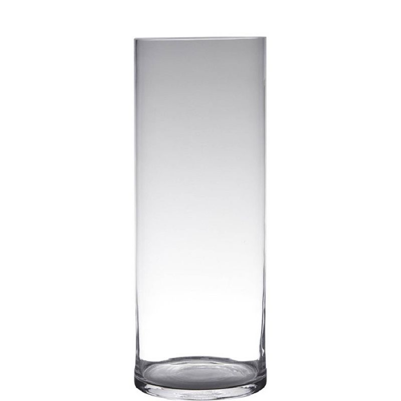 Foto van Transparante home-basics cylinder vorm vaas/vazen van glas 50 x 19 cm - vazen
