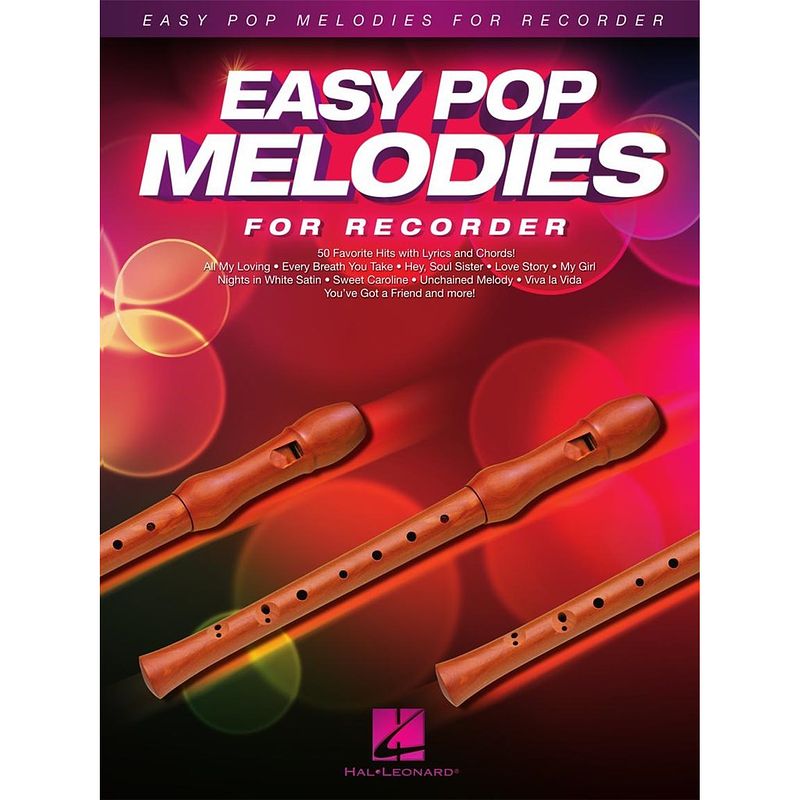 Foto van Hal leonard easy pop melodies for recorder songboek voor blokfluit