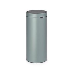 Foto van Brabantia touch bin afvalemmer 30 liter met kunststof binnenemmer - metallic mint