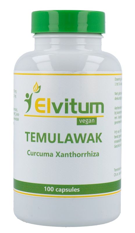 Foto van Elvitum temulawak curcuma xanthorrhiza capsules