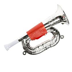 Foto van Plastic speelgoed trompet zilver 22 cm - speelgoedinstrumenten