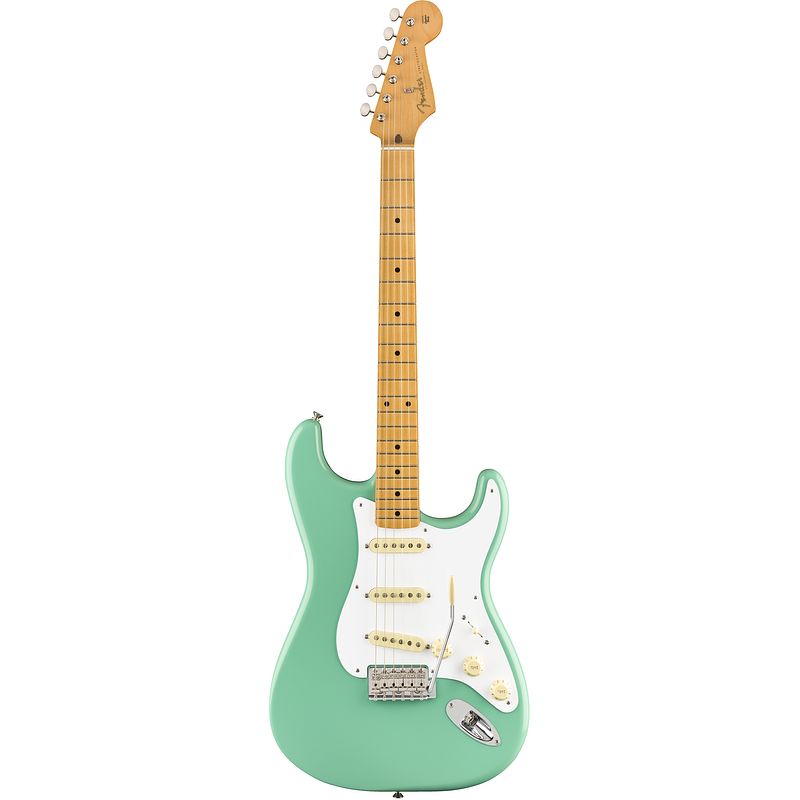 Foto van Fender vintera 50s stratocaster sea foam green mn met gigbag