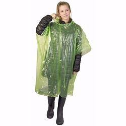 Foto van 30x groene noodponcho doorschijnend - regenponcho'ss