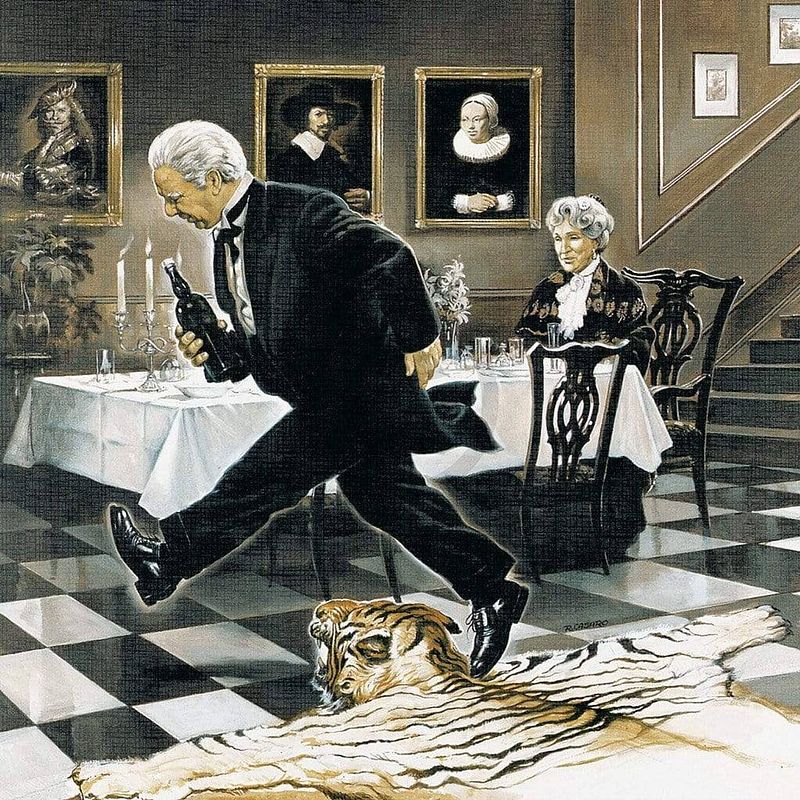 Foto van Renato casaro - sylvester dinner kunstdruk 70x70cm