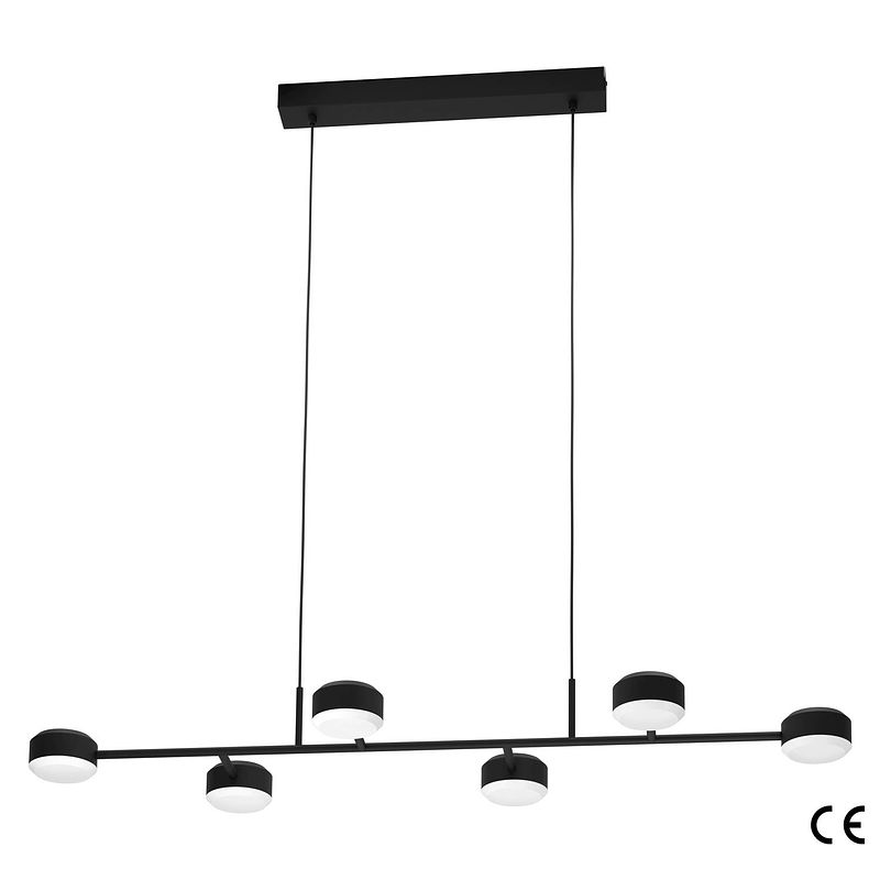 Foto van Eglo clavellina hanglamp - led - 120 cm - zwart/wit - dimbaar