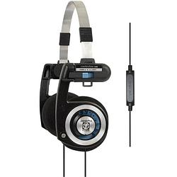 Foto van Koss porta pro mic on ear koptelefoon kabel zwart, zilver lichtgewicht, headset, volumebegrenzing