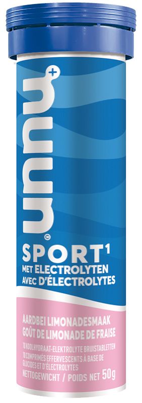 Foto van Nuun sport aardbei limonade bruistabletten