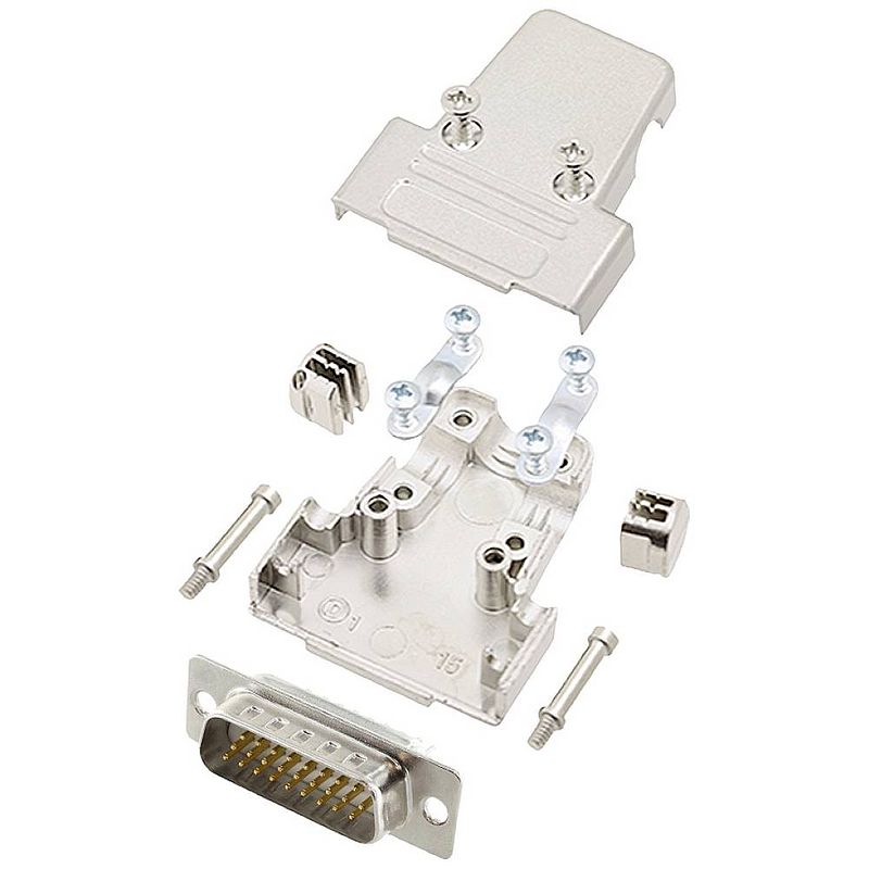 Foto van Encitech tri-m-15-hdp26-w-k 6355-8058-02 d-sub male connectorset 180 ° aantal polen: 26 soldeerkelk 1 stuk(s)