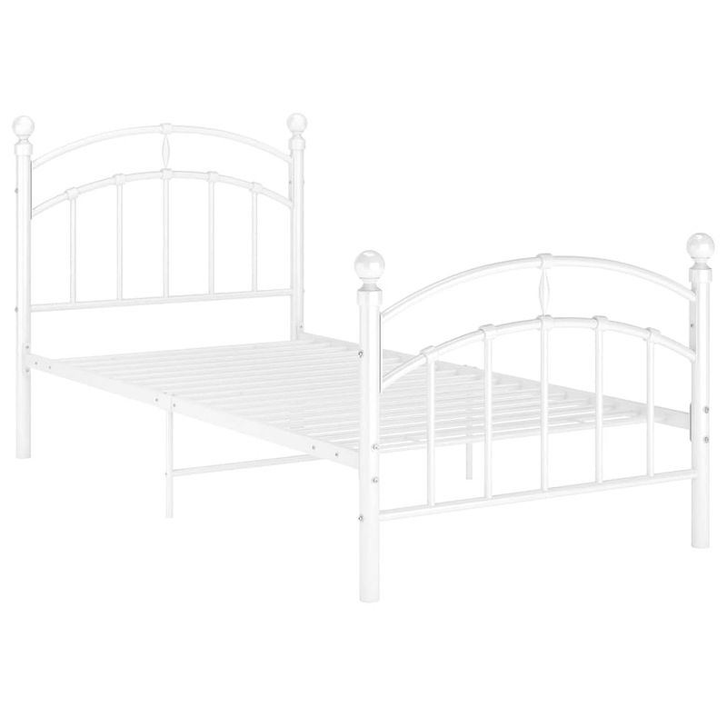 Foto van The living store metalen bedframe - niet vermeld - bedframe - afmeting- 208 x 96 x 99.5 cm - met stevige lattenbodem