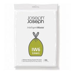 Foto van Joseph joseph - afvalzak, iw6, transparant, 30 l, 20 stuks - joseph joseph intelligent waste