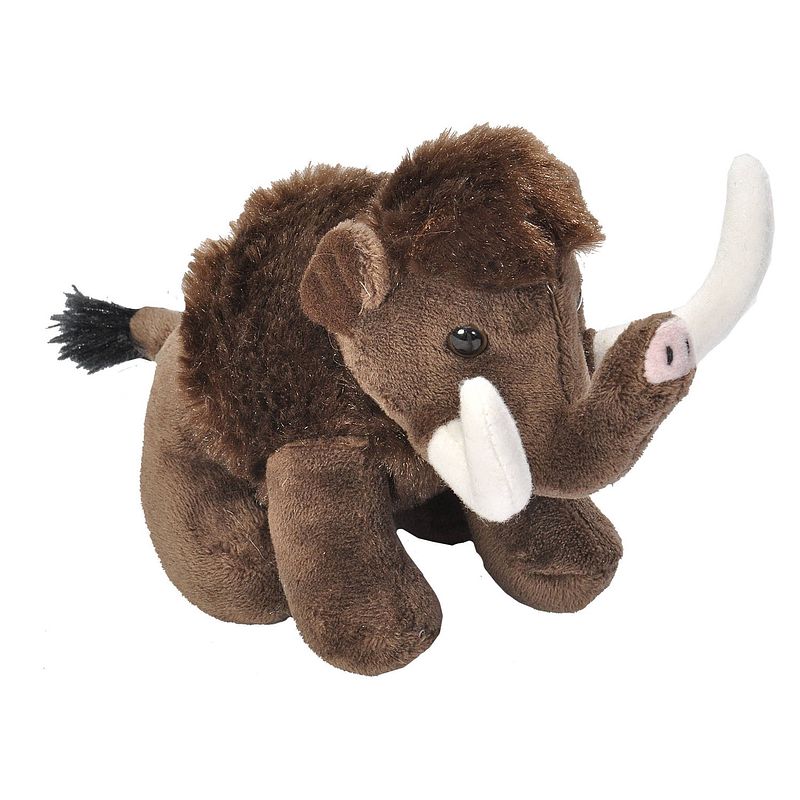 Foto van Wild republic knuffel mammoet junior 13 cm pluche bruin