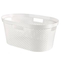 Foto van Curver infinity dots wasmand - 39 l - wit