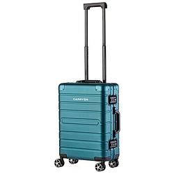 Foto van Carryon uld handbagage reiskoffer - 55cm luxe aluminium trolley - dubbel tsa slot - blauw