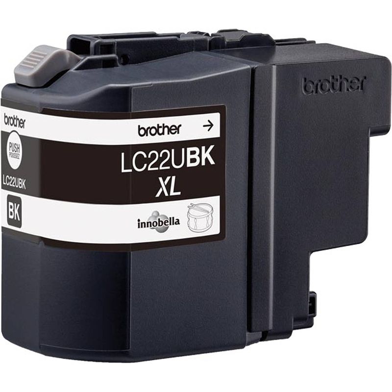 Foto van Brother inktcartridge, 2.400 pagina'ss, oem lc-22ubk, zwart 5 stuks