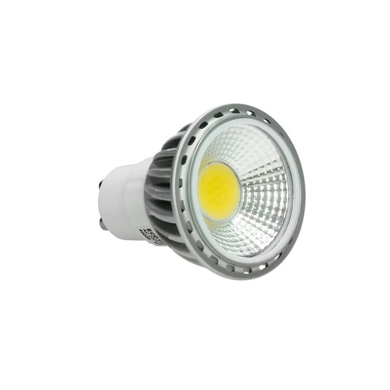 Foto van Ecd germany 4-pack gu10 cob spot 6w - ca. 321 lumen - vervangt 30w halogeenlamp - 30º stralingshoek - koelwitte 6000k