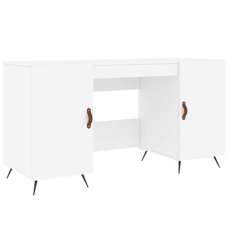 Foto van The living store bureau - elegant charme - bureau - 140 x 50 x 75 cm - wit