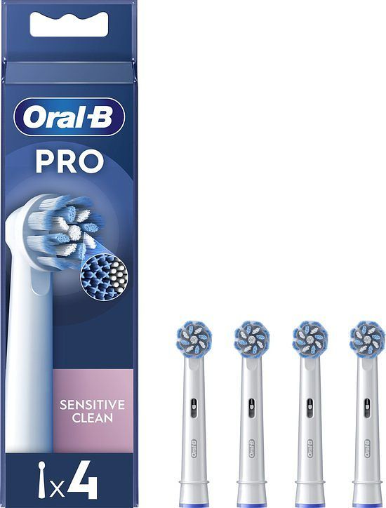 Foto van Oralb pro sensitive clean opzetborstels, 4 stuks bij jumbo