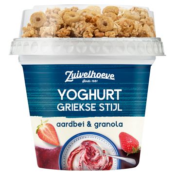 Foto van Yoghurt griekse stijl aardbei & granola 200g bij jumbo